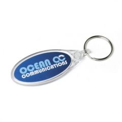 Acrylic Ellipse Keyfob 30x63mm                    