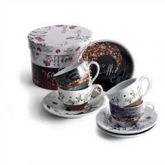 Set Of Cappuccino Cups And Saucers