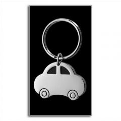 Car shaped metal keyring