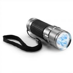 Steel LED Torch With Rubber Grip 