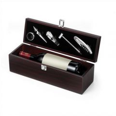 Wine Set In Wooden Gift Box