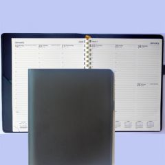 Calf Leather Desk Comb Bound Diary