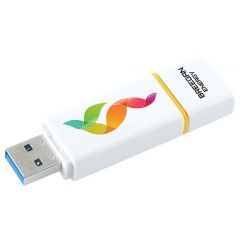 usb flashdrive open, with full colour print