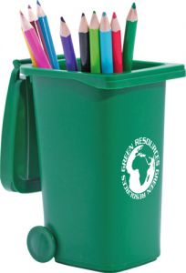 Recycled Wheelie Bin Pen Pot